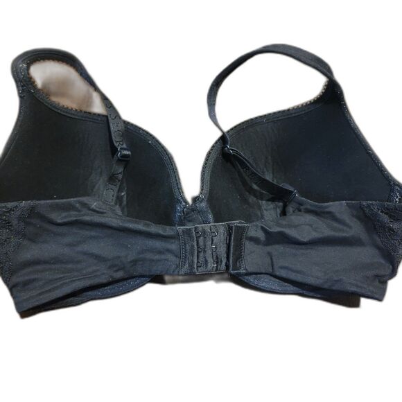 Body By Victoria Push-up Black Bra with Lace and Bow Detail - Picture 2 of 3